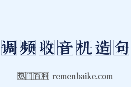 调频收音机造句是什么意思的图片